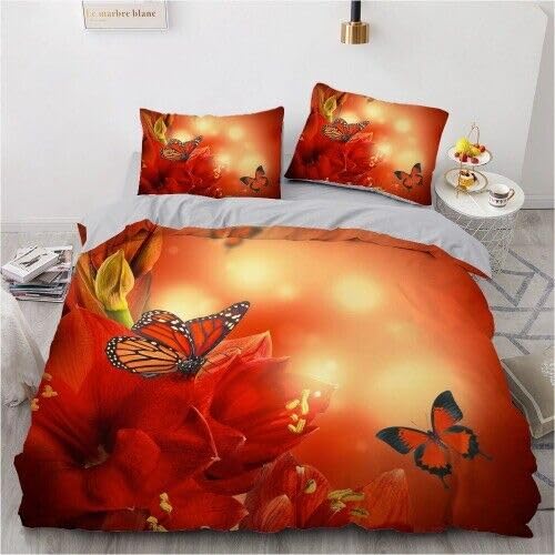 Housse de couette enfant motif papillon pour décorer la chambre