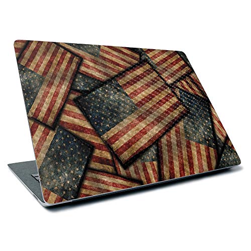Image of MightySkins Carbon Fiber Skin for Microsoft Surface Laptop 3 13.5 inch (2019) - Vintage American,Textured Carbon Fiber Finish,Easy to Apply, Remove, and Change Styles,