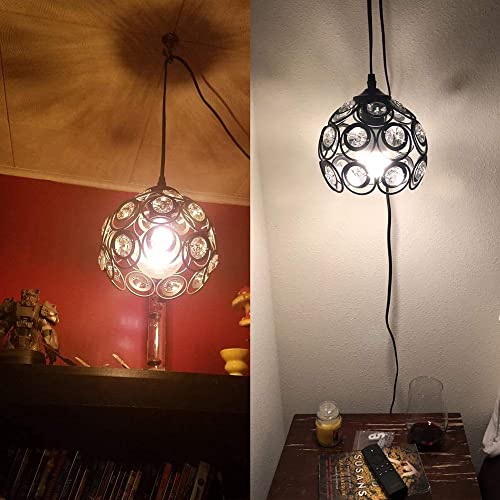 Lámparas suspendidas E27 estilo retro con enchufe e interruptor para sala de estar 5