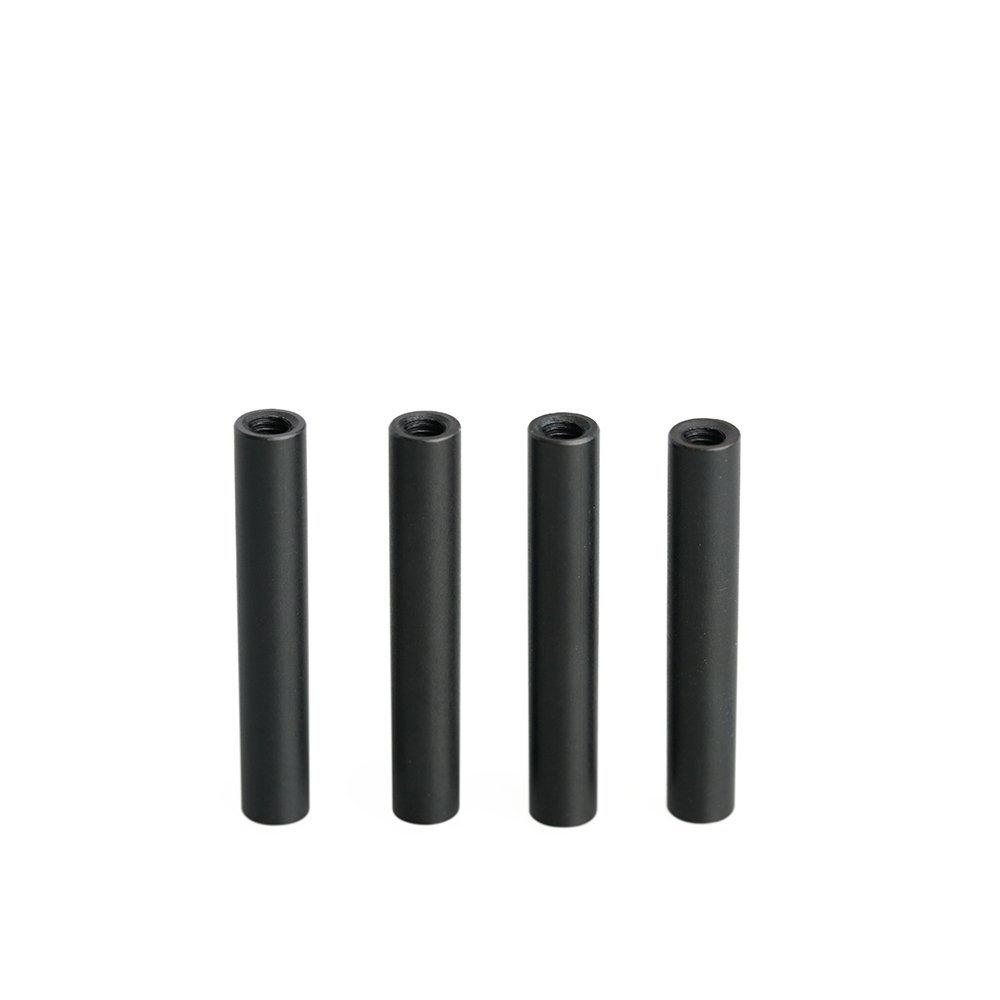 ZSJ New Upgrading M3X38mm Colored Round Aluminum Standoff Spacer for Carbon FPV Frame 50pcs/Pack (Black)