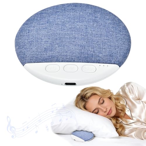 DAOUZL Haut Parleur sous Oreiller, Appareil d'aide au Sommeil avec Bruit Blanc Et Minuterie, Enceinte de Coussin Bluetooth, Ultra Fin, Portable, Enceinte Sous Oreiller pour Dortoirs Hôtels Maison