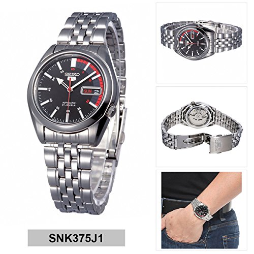 Image of Seiko Series 5 Automatic Black Dial Men's Watch SNK375J1