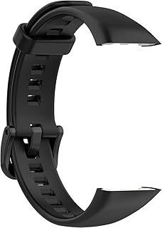 سوار ساعه رياضي بديل من السيليكون الناعم والمتين والمقاوم للماء متوافق مع ساعة هواوي باند 6 برو - اسود، للجنسين - أطفال