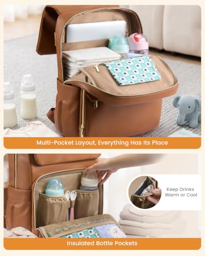 Leather Diaper Bag Backpack for Women - image 3
