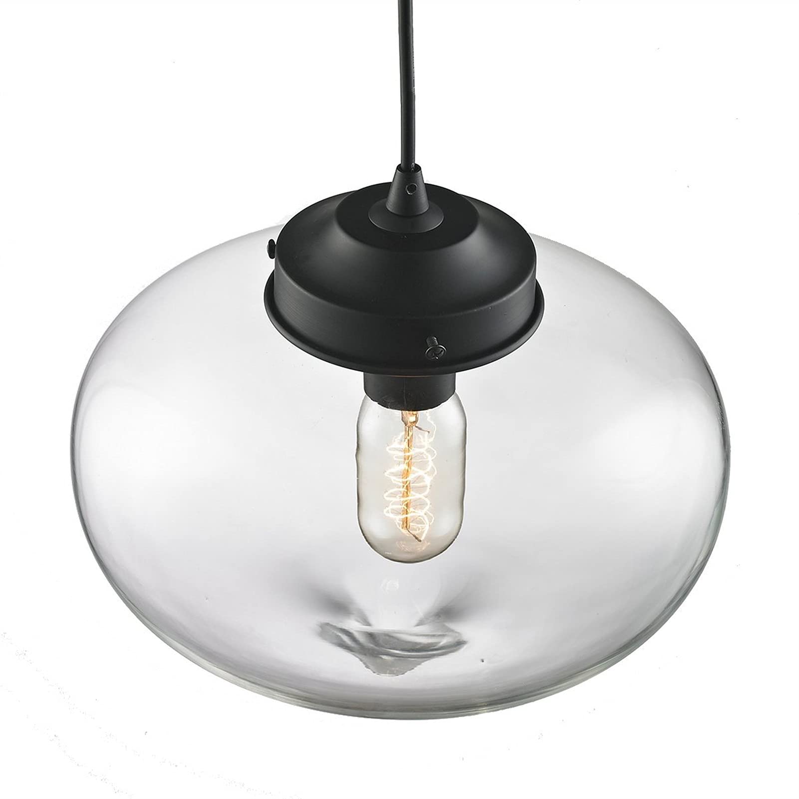Lámpara colgante de cristal multicolor E27 ajustable para techos altos tipo loft