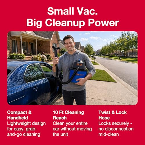 Image of Koblenz WD-2L Wet Dry Vacuum Cleaner, Home Car Garage Workshop, 2.0 PHP | 60 CFM, 10 Ft Reach, Twist-N-Lock Hose, Small Shop Vac, Portable Shop Vac for Home Car Garage Workshop, Accessories Included