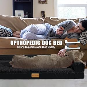   Patas-Lague-Orthopedic-Dog-Bed-for-Medium-Dogs-30X20-Waterproof-L-Shaped-Medium-Dog-Sofa-Beds-with-Removable-Washable-Cover-Soft-Pet-Couch-Bed-Mat-with-Nonskid-Bottom-Black