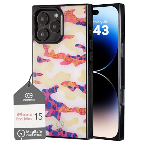 Image of COCOMII Rectangle for iPhone 15 Pro Max Case, Camouflage Leopard