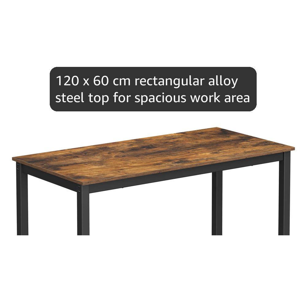 VASAGLE Bar Table, Industrial Kitchen Table, Dining Table With