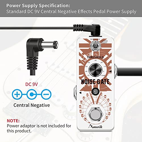 Amuzik Guitar Noise Gate Effect Pedal Noiser Killer Pedals For Electric Guitar Cleaner Noise Gate Suppressor Effect Pedal Full Metal Shell Ture Bypass For 2 Modes Mini Size #TOP4