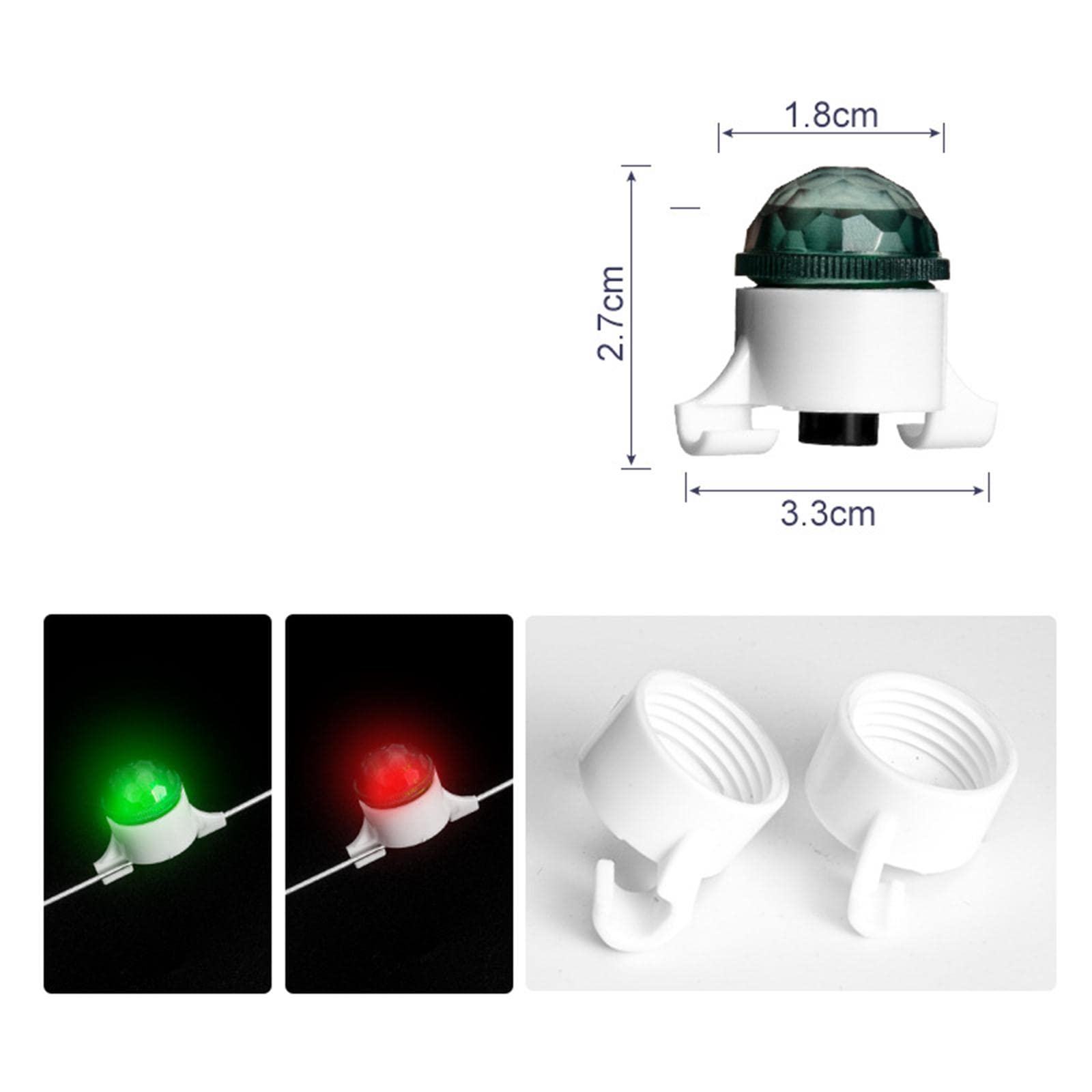 RNXRZANK 3xBite Alarm LED Fishing Rod Tip Carp Night Fishing Light White