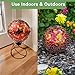 Lily's Home Colorful Mosaic Glass Gazing Ball, Designed with a Stunning Holographic Petal Mosaic Pattern to Bring Color and Reflection to Any Home and Garden, Red and Gold (10