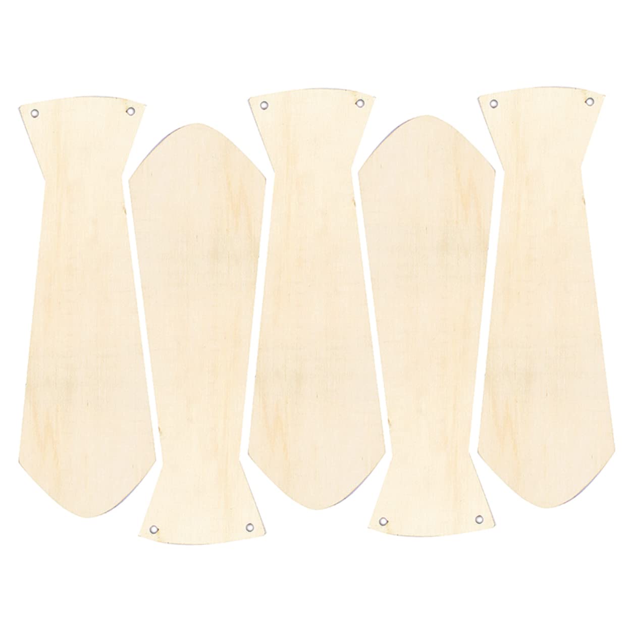 BESPORTBLE 5pcs Hand Painted Wooden Necktie DIY Graffiti Tie for Father's Day Creative Painting for Fun Early Childhood Educational Activity