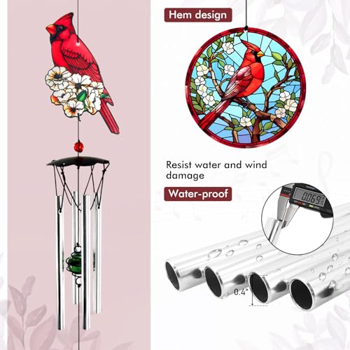 Image of ASTARIN Personalized Wind Chimes Outdoor Large Deep Tone,Large Customized Wind Chimes for Outside Tuned Relaxing Soothing Low Bass,Memorial Windchimes Sympathy for Mom Dad