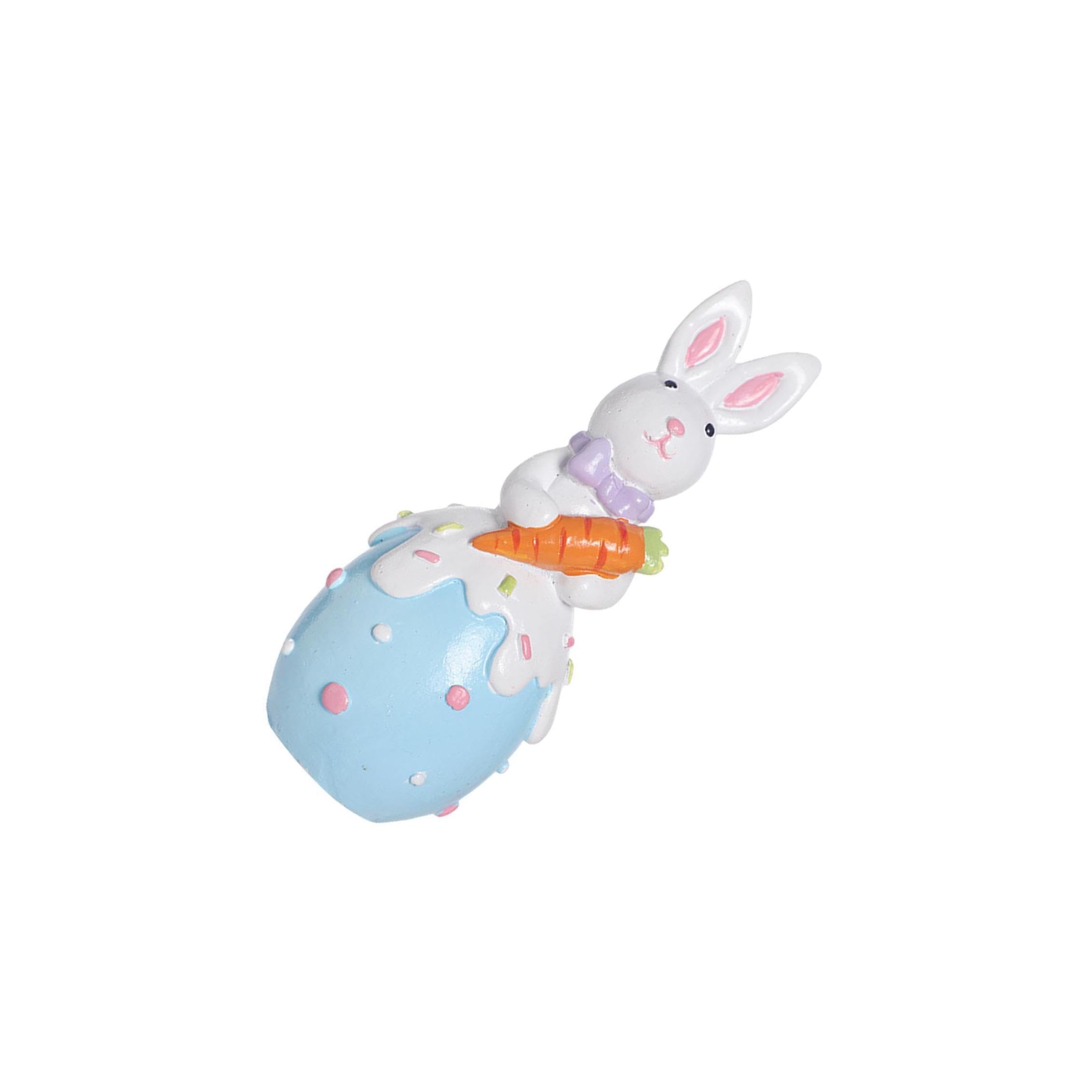 TWISAXC Nordic Style Amazing Easter Rabbit Figurines Cartoon Charming Bunny Funny Celebrate Festivities With Unique Easter Decorations And Eggs Ornament Party, Blue, 4.5x4.5x12cm