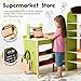 labebe Pretend Grocery Store Playset for Kids,Wooden Supermarket Toy Set with Cash Register,Play Food Accessories Store Set Suit Gift for Toddler Boys Girls