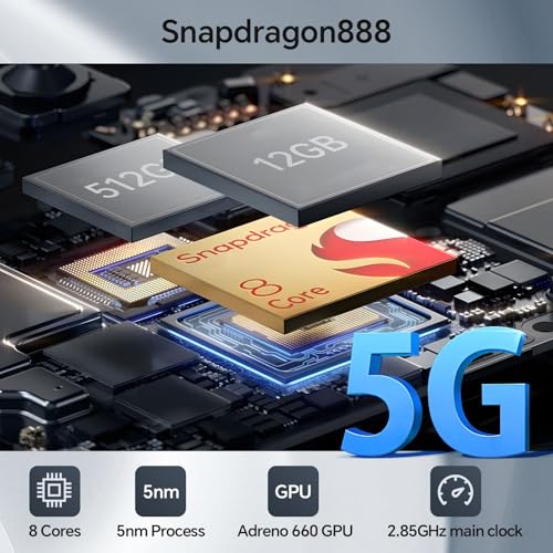 Image of X25 Ultra Unlocked Phones,Built - in Pen，Snapdragon888,12GB RAM+512GB ROM Unlocked Cell Phone, 6.9 inch OLED Screen, 48+108MP Camera, Battery 5000mAh,Dual SIM, Android 14,WiFi 5 (Blue)