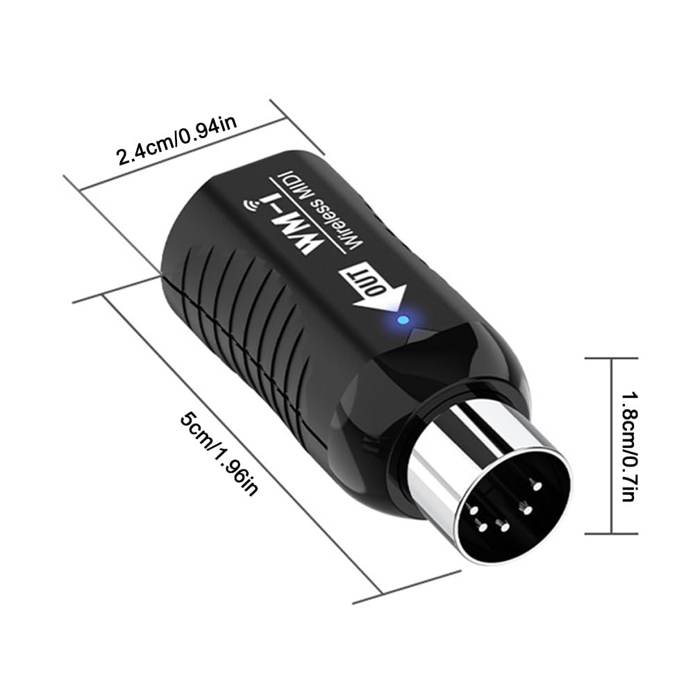 Sistema MIDI inalámbrico de latencia ultra baja para guitarra eléctrica, mini sistema de transmisión inalámbrica MIDI, conectividad de guitarra