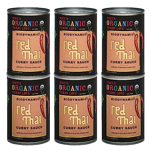 Biodynamic & Organic Red Thai Curry Sauce | case of 6 x 13.5 fl oz cans