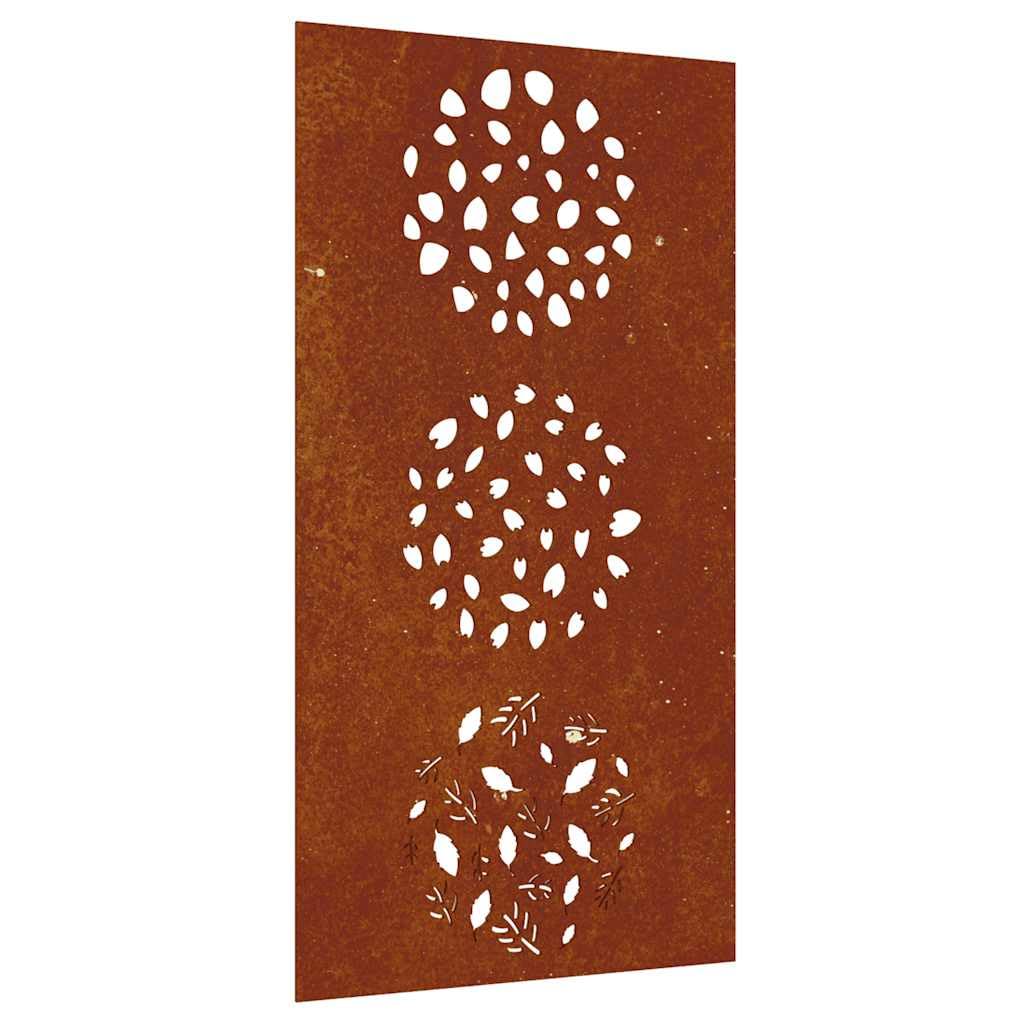 Vidaxl Brown Garden Wall Decoration, Metal Wall Art With Leaf Design, Wall Decor For Outdoor Garden Patio Balcony Yard Patio Lawn, Corten Steel