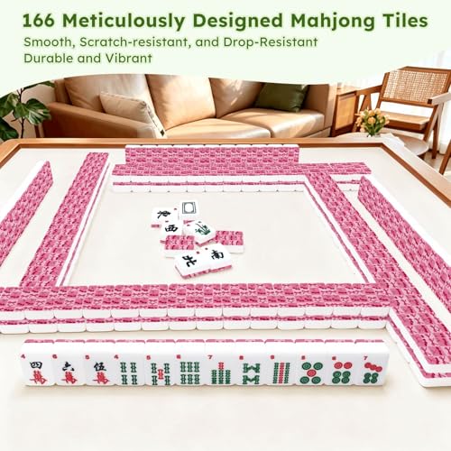 Set de Fichas American Mahjong 166 piezas acrílico con bolsa miniatura 7