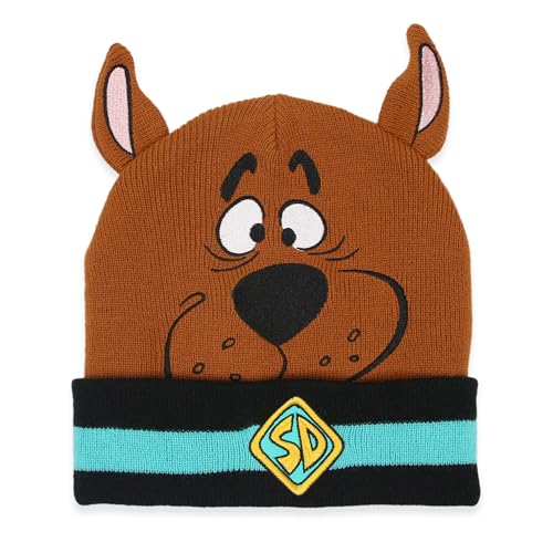 Warner Bros Scooby Doo Knit Warm Beanie hat for Kids and Adults Winter Hats for Men Women Teens Girls and Boys Cuffed Beanies