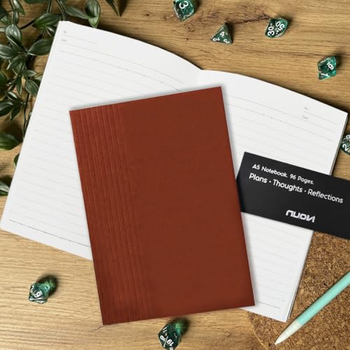 Image of Record Note Book, Coffee | A5 - Ruled Grid Pages | 96 Pages - 100GSM Pages with Soft Cover | Ideal for Office, College, School, Journaling, Meeting & More