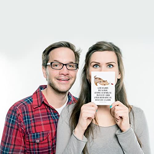 Mr. & Mrs. Panda bildkarte Hund Marienkäfer - Geschenk, Grußkarte, Mischlingshund, Ansichtskarten, Sprüche, Postkarte, Postkarten, Hoffnung, Kunstkarten, Hoffnungsvoll, Ansichtskarte, Mischlinghund