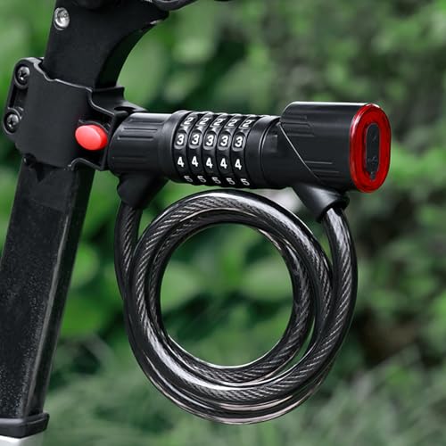 Cadenas à chaîne pour vélo avec code à 5 chiffres et lumière rechargeable - 3