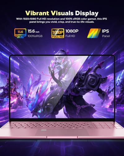 Image of 15.6 inch FHD IPS Laptop, Win 11 Pro, Pentium Processor (2.10 GHz), 16GB RAM, 256GB SSD (Expandable to 2TB), Backlit Keyboard, Fingerprint Reader, Ideal for Student & Business