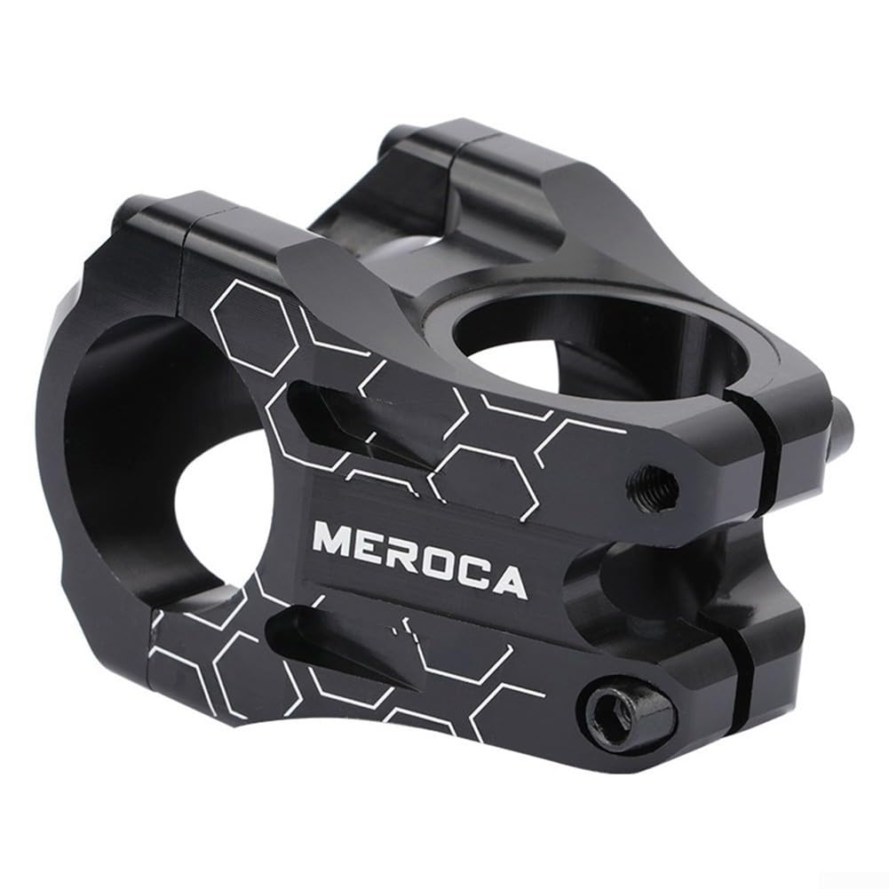 Aluminium Alloy MTB Stem 35mm for DH AM, CNC Bicycle Handlebar Stem with 31.8mm Clamp & 28.6mm Steerer, Lightweight Mountain Bike Bridge(black)