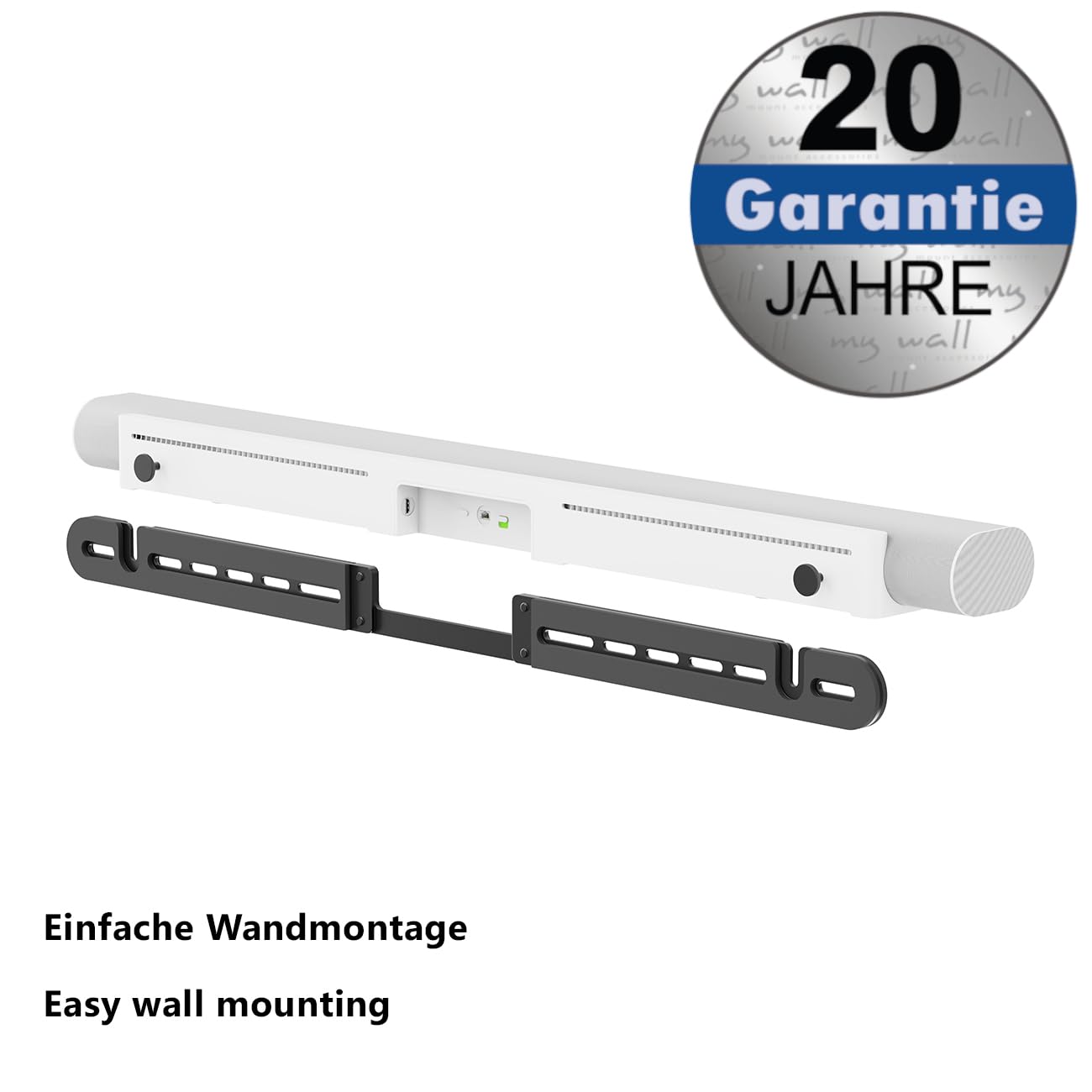 My Wall Support Mural pour Barre de Son Sonos® Arc Ultra HS29L – Design Fin, Amortissement Anti-Vibrations, Montage Flexible au-Dessus et au-Dessous du téléviseur