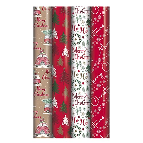 20M Christmas Wrapping Paper Roll -Seasonal- Different Designs You Will Receive Any Christmas Wrapping Roll Happy Birthday Tartan,Tradiational,Cute,Modern,Kids And Many More - Image 3