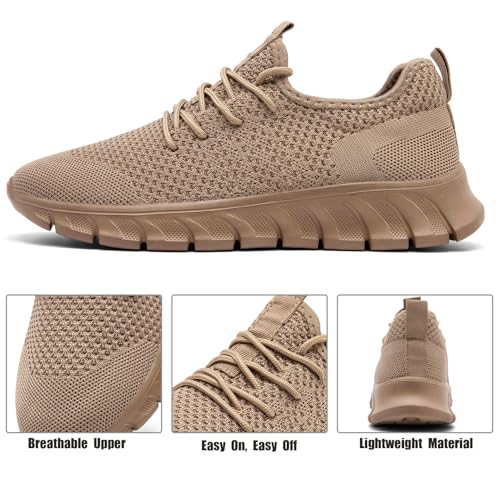 Image of Mens Running Shoes Slip On Tennis Walking Sneakers Workout Athletic Lightweight Casual Sport Shoes