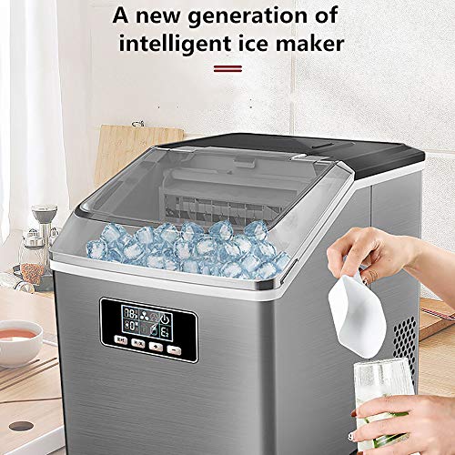 XUMI Eiswürfelmaschine, 24 Eiswürfel LCD-Eismaschine 25 kg Gewerblicher Milch Teeladen Kleine Haushaltsbar Quadratische… – Bild 7