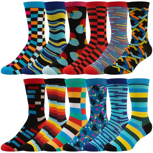 ZEKE Funny Dress Socks for Men - Funky Mens Crazy Socks - Cool Colorful Patterned Fun Socks for Men2