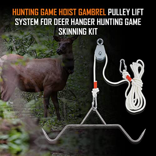 Yorikyas Hunting Game Hoist Gambrel Pulley Lift System For Deer Hanger Hunting