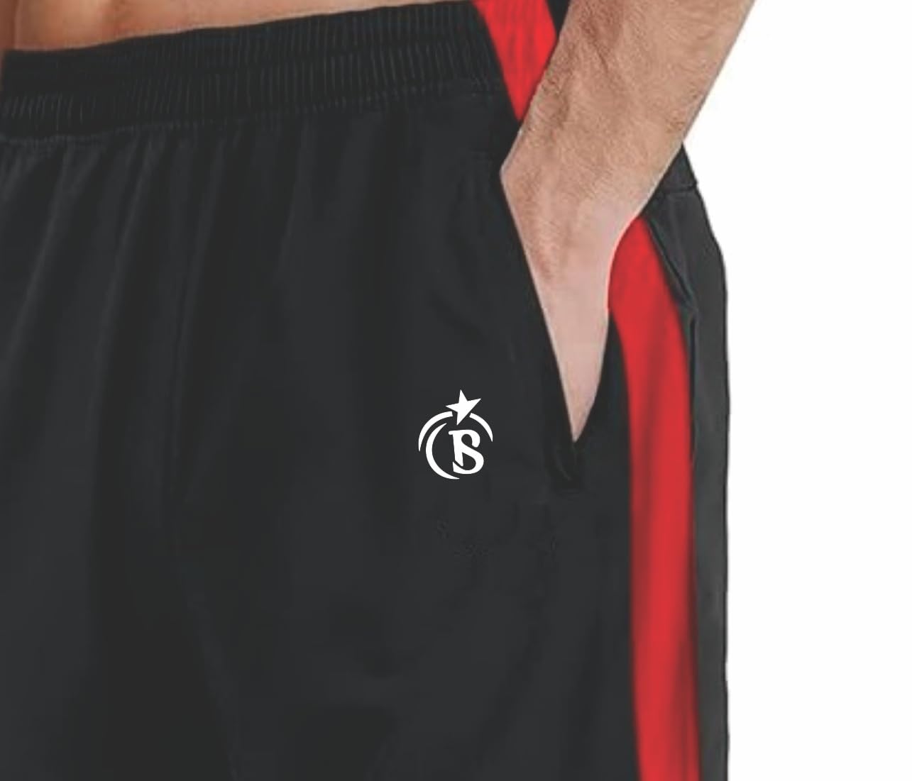 BLUE STAR SHARK Athletic Sports Short || Shorts for Men with Zip Pockets ||Quick Dry || Lightweight Activewear Shorts