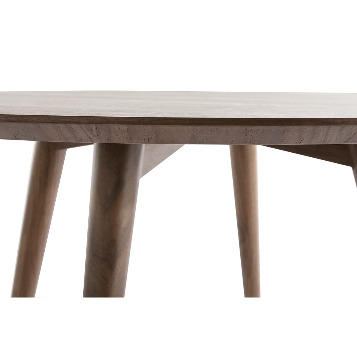 Miliboo Table à Manger Design Ronde Noyer D120 cm Livia