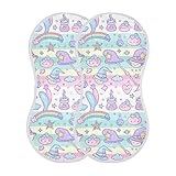 siphylline Witch Potion - Juego de 2 paños de algodón para eructos, de tacto suave, para niños y niñas, 22 x 11 pulgadas