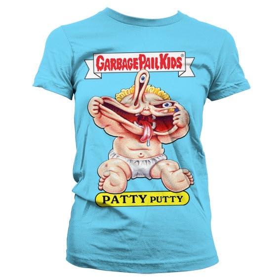 T-shirt Garbage Pail Kids imprimé Patty Putty en coton bleu pour femme L