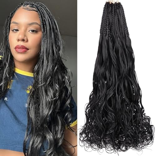 Leeven Boho French Curl Crochet Braids 18 Inch 8...
