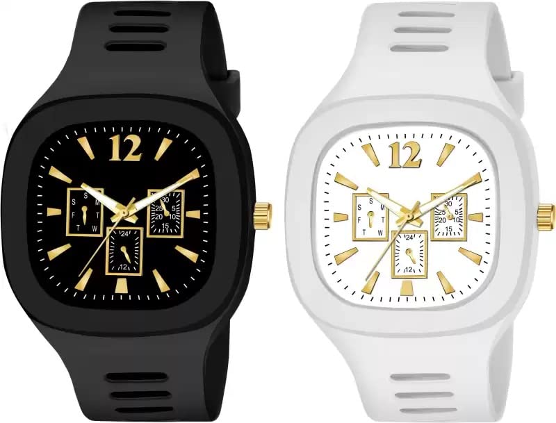RPS FASHION WITH DEVICE OF R Square Dial Multicolor Analoug Watch Analog Watch - for Men & Boys (Black,White-2) (B0B39D1T14) Amazon Price History, Amazon Price Tracker