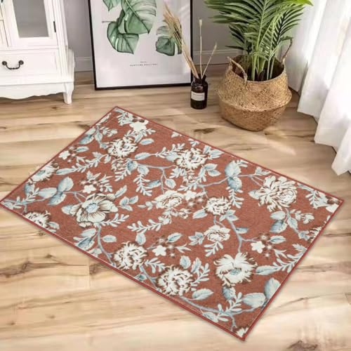 Tapete Lavable 20"x32" Antideslizante Floral Interior