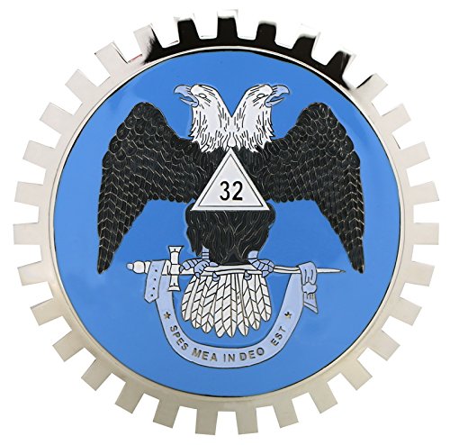 CAR GRILLE CHROME EMBLEM BADGE 32 DEGREE MASON