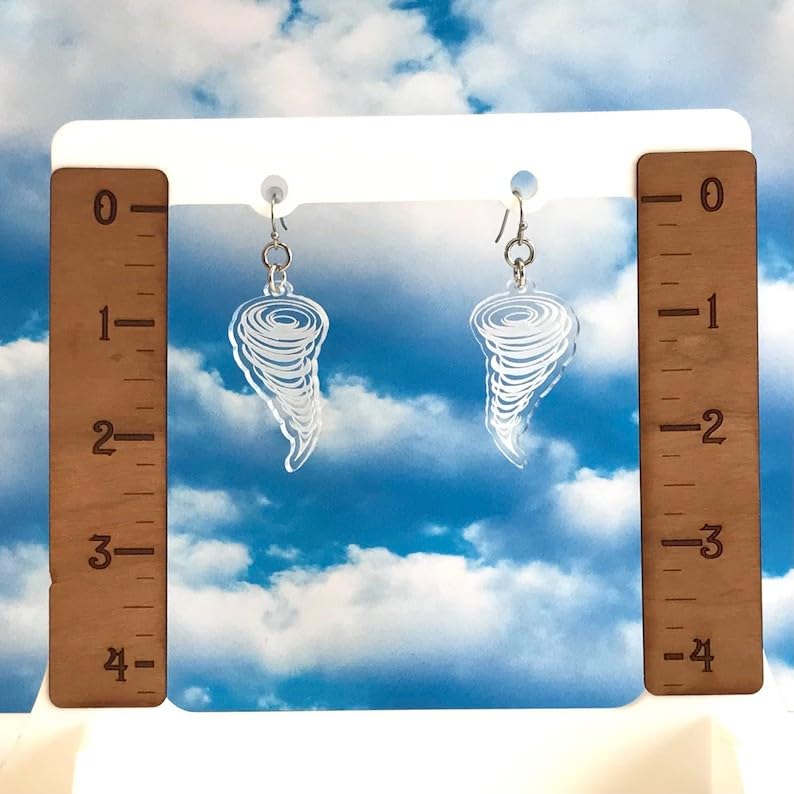 Tornado Earrings - Weather Enthusiasts Storm Chasers and Meteorologists - Twister Cyclone3