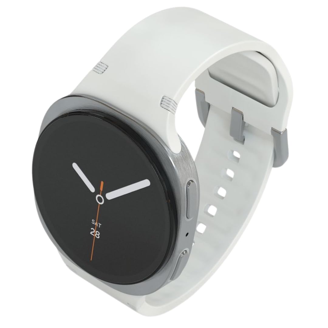 SamsungGalaxy Ai Watch 8 Latin American Version Sm-L320 (40mm) Bluetooth Wellness Tips Heart Rate Sleep to Workout Fitness Tracker (Silver/White Band SM-L320NZSALTA)