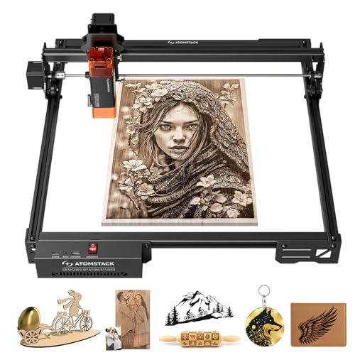 ATOMSTACK A10 PRO V2 Máquina de grabado láser 12W, cortadora láser para madera con punta de 0,06 mm, grabador láser de alta precisión para madera, metal y vidrio acrílico oscuro