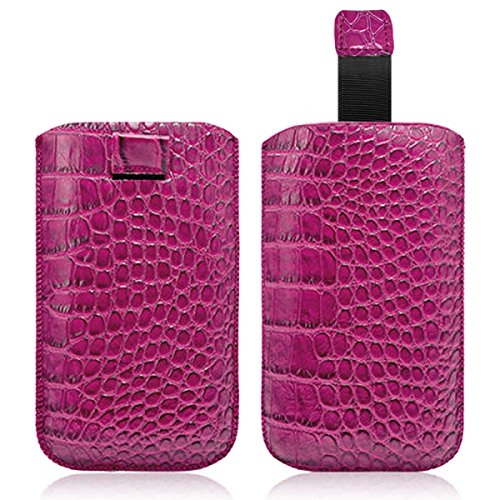 Seluxion – Carcasa con tirador estilo Croco color rosa para Nokia Lumia 720/Lumia 820