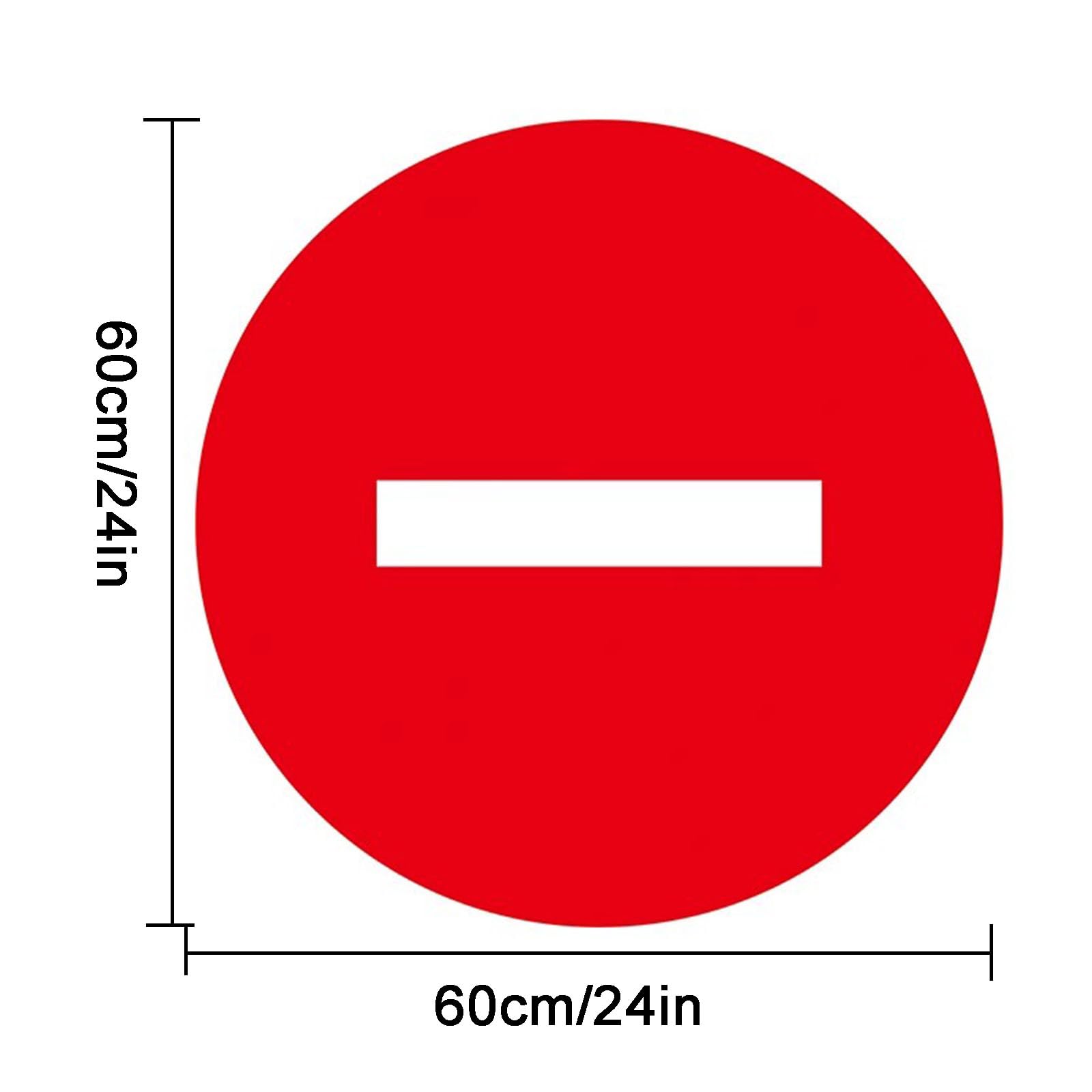 Señal prohibido aparcar en exteriores señal de no bloquear la puerta aluminio duradero rojo/azul reflectante resistente a los rayos UV impermeable antioxidante con accesorios (1PC, 60cm)